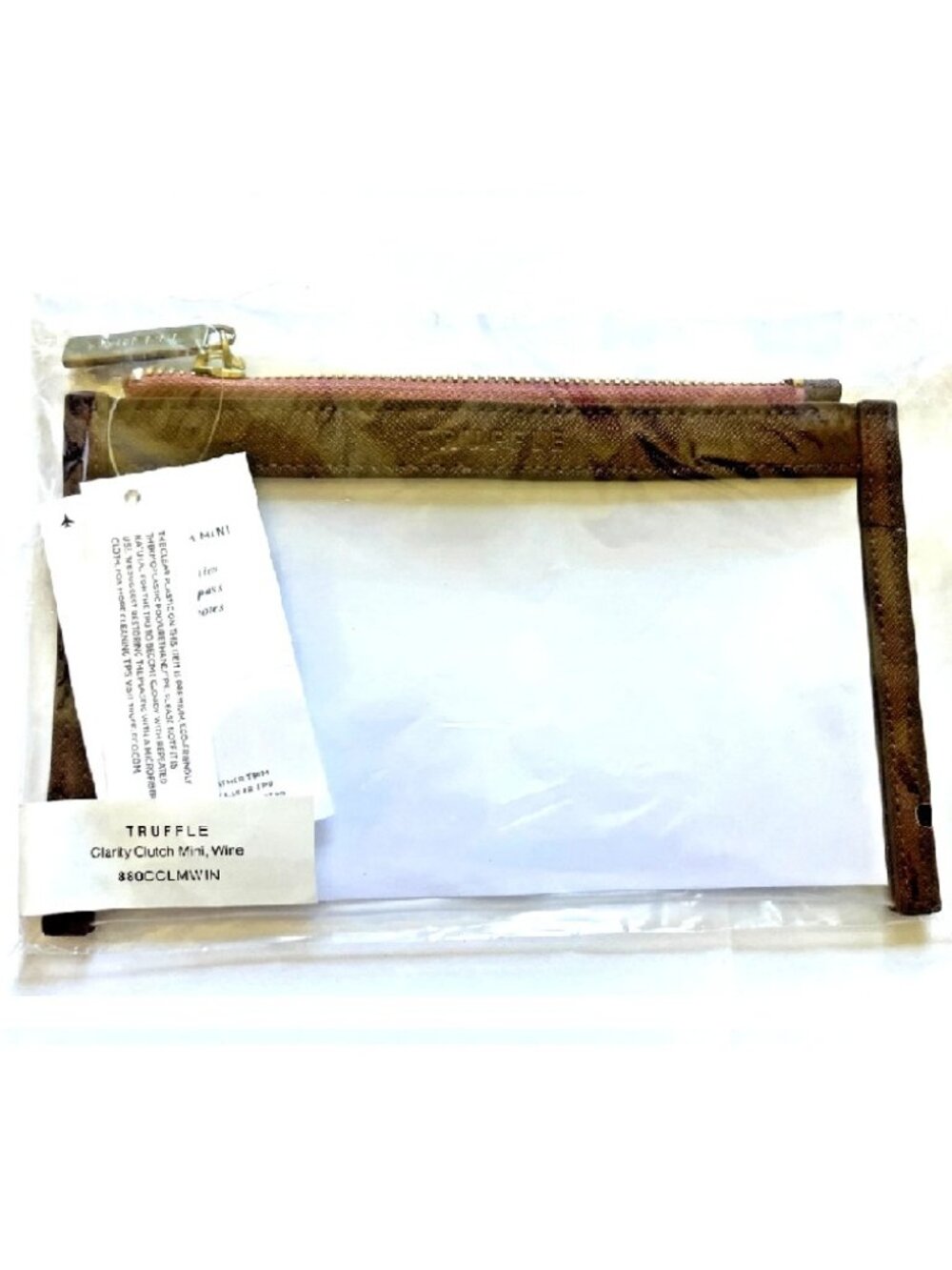 Truffle Clarity Clutch Mini in Wine - Rare/Discontinued - New in Package